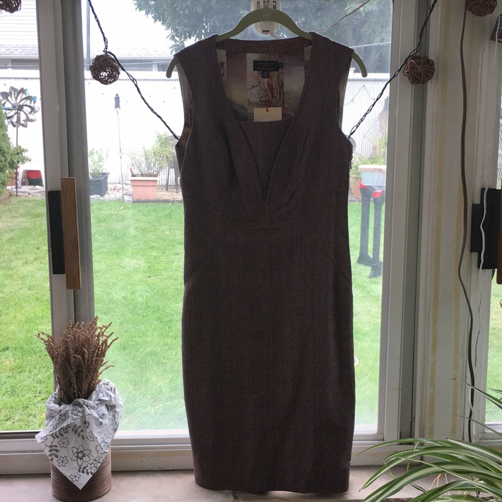 Brand new Ted Baker Checked Suit Dress: Size 2
